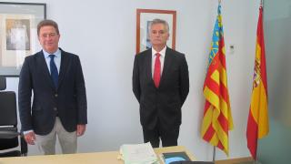 Juan Carlos Cerón, presidente de la Audiencia de Alicante (ida) y José Teófilo Jiménez Morago, presidente de la Sección Séptima de la Audiencia